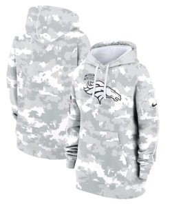Denver Broncos Nike Women's 2024 Salute To Service Club Fleece Pullover Hoodie - Arctic Camo