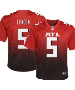 Drake London Atlanta Falcons Nike Youth Game Jersey - Red