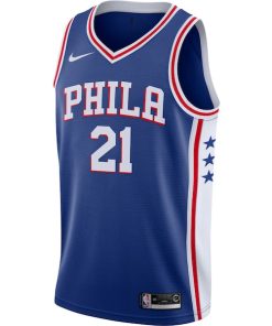 Alternative view of Joel Embiid Philadelphia 76ers Nike 2019/2020 Swingman Jersey - Icon Edition - Royal