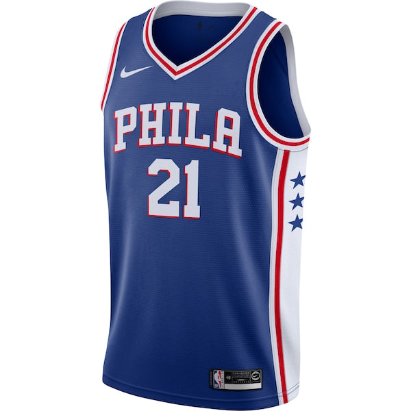 Joel Embiid Philadelphia 76ers Nike 2019/2020 Swingman Jersey - Icon Edition - Royal - Image 2