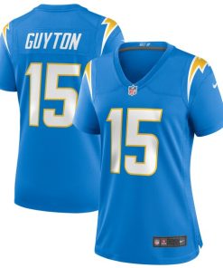 Jalen Guyton Los Angeles Chargers Nike Women's Player Game Jersey - Powder Blue