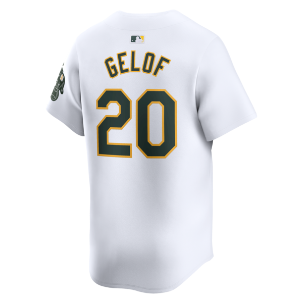 Zack Gelof Oakland Athletics Nike Youth Home Limited Player Jersey - White - Image 3