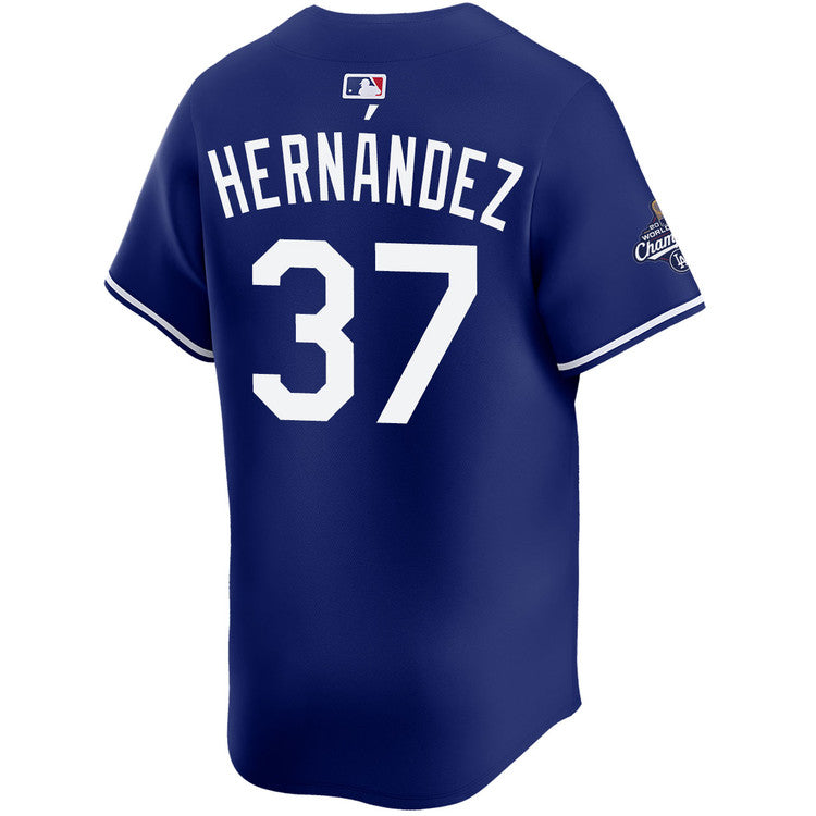 Teoscar Hern¨¢ndez Los Angeles Dodgers Nike 2025 World Series Champions Home Replica Jersey - Royal - Image 4