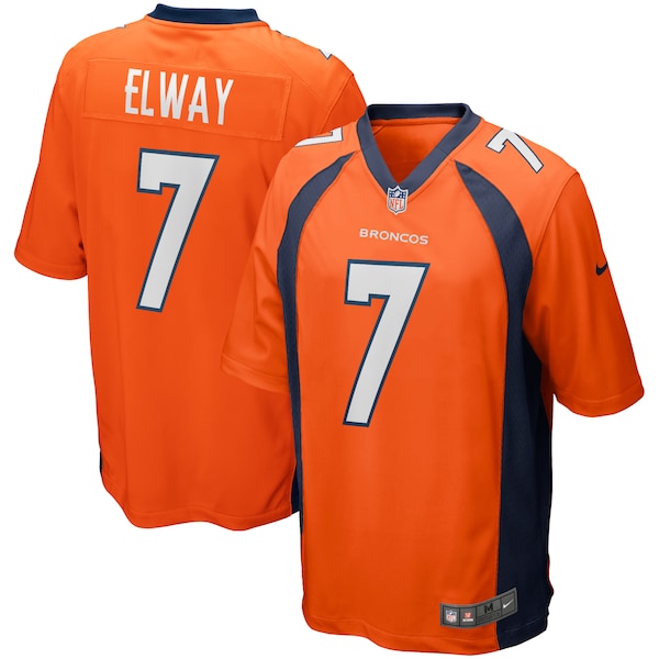 John Elway Denver Broncos Nike Game Retired Player Jersey - Orange/Navy - Image 2