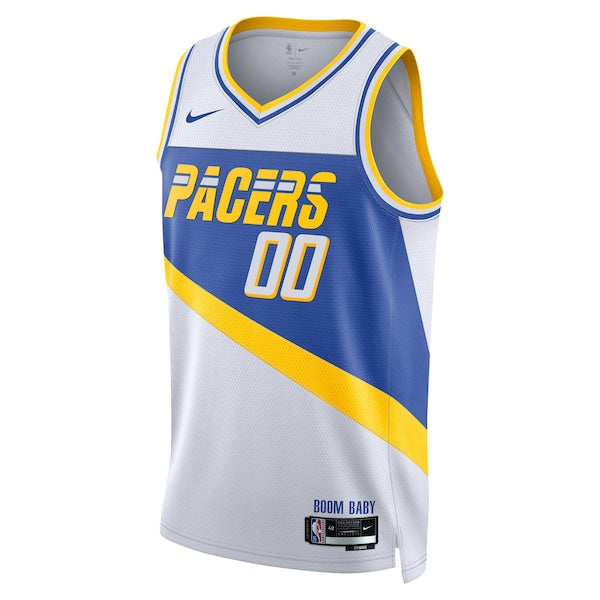 Indiana Pacers Nike Unisex 2025/26 City Edition Swingman Custom Jersey - White - Image 2