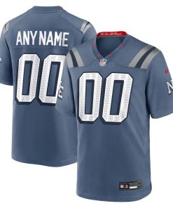 New England Patriots Nike 2025 RIVALRIES Collection Custom Limited Jersey - Storm Blue