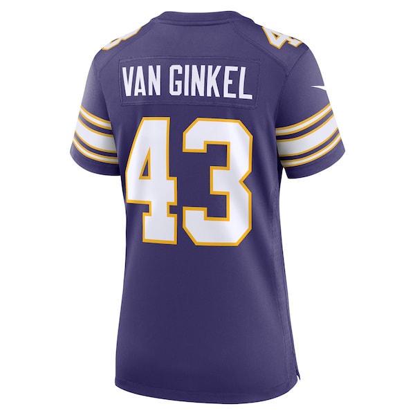 Andrew Van Ginkel Minnesota Vikings Nike Women's Alternate Game Jersey - Purple - Image 3