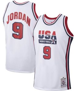 Men's USA Basketball Michael Jordan White 1992 Authentic Jersey