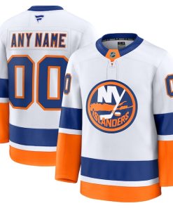 New York Islanders  Away Premium Custom Jersey - White/Royal