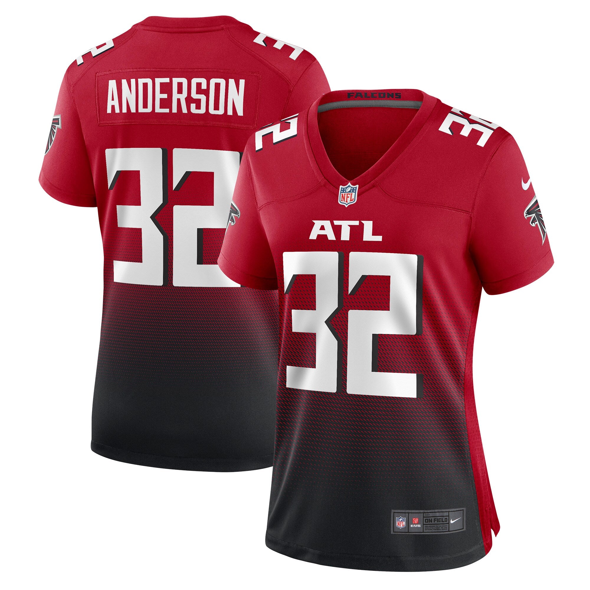 Jamal Anderson Atlanta Falcons Nike Women's Game Retired Player Jersey - Black/Red - Image 5