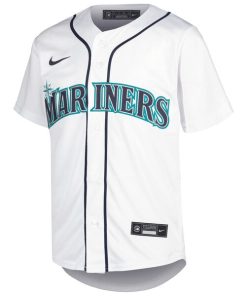 Alternative view of Julio Rodr¨ªguez Seattle Mariners Nike Youth Home Replica Player Jersey - White