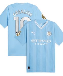 Jack Grealish Manchester City Puma 2023/24 Authentic Player Jersey - Sky Blue