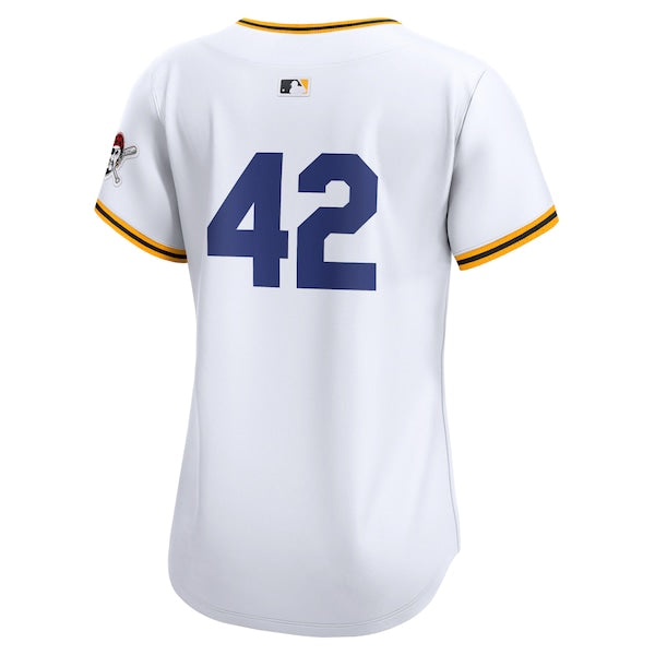 Pittsburgh Pirates Nike Women's 2024 Jackie Robinson Day Home Limited Jersey?ยจC White - Image 3