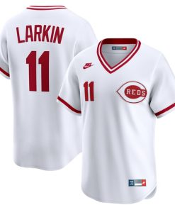 Barry Larkin Cincinnati Reds Nike Throwback Cooperstown Collection Limited Jersey - White