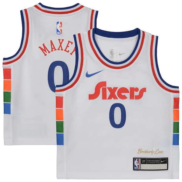 Tyrese Maxey Philadelphia 76ers Nike Preschool 2024/25 Swingman Player Jersey - City Edition - White