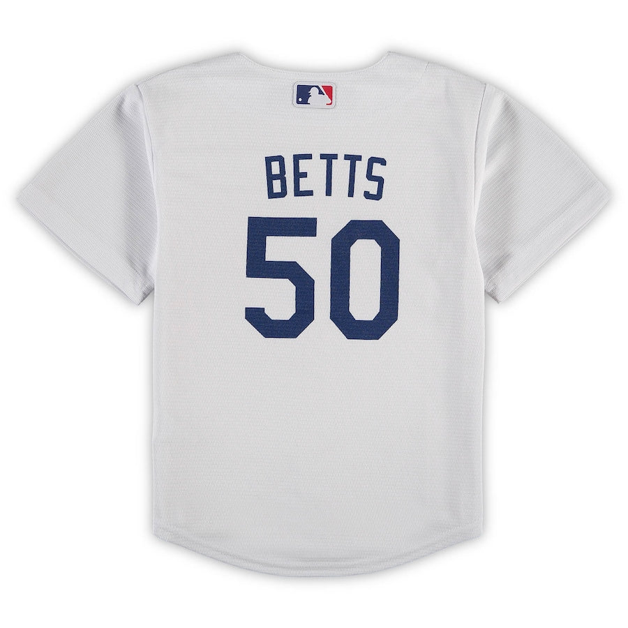 Mookie Betts Los Angeles Dodgers Nike Preschool Replica Player Jersey - White - Image 3
