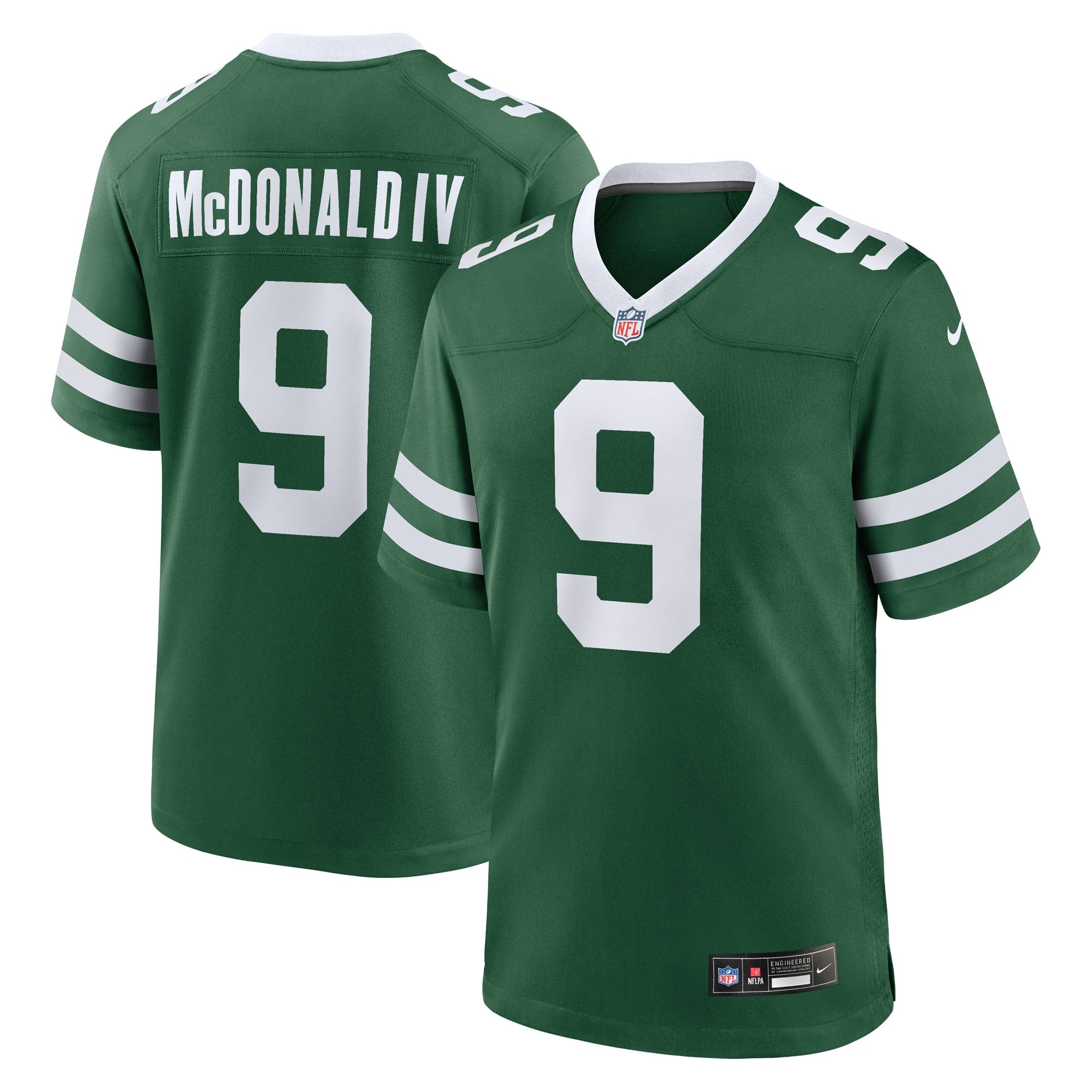 Will McDonald IV New York Jets Nike Alternate Game Jersey - Legacy Black/Green - Image 6