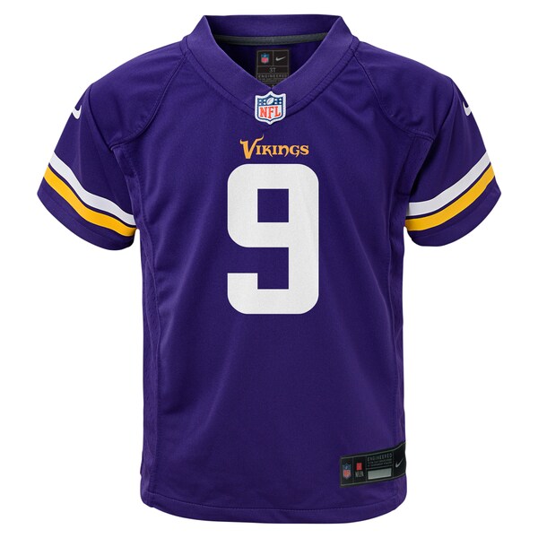 J.J. McCarthy Minnesota Vikings Nike Toddler Game Jersey - Purple - Image 2