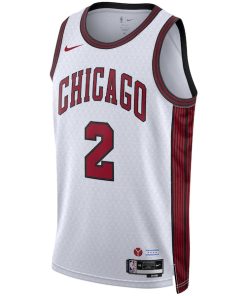Alternative view of Lonzo Ball Chicago Bulls Nike Unisex 2022/23 Swingman Jersey - City Edition - White
