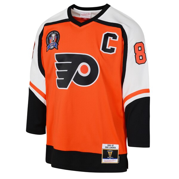 Eric Lindros Philadelphia Flyers Youth 1996/97 Power Play 2.0 Player Jersey with Captain Patch - Orange - Image 2