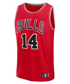 Alternative view of Matas Buzelis Chicago Bulls  Fast Break Replica Player Jersey - Icon Edition - Red