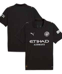 Manchester City Puma 2025/26 Away Replica Jersey - Black/Light Blue