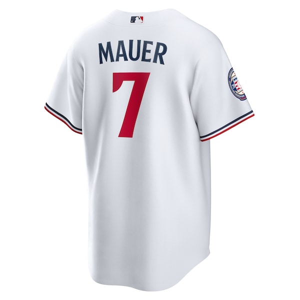 Joe Mauer Minnesota Twins Nike 2024 Baseball Hall of Fame Home Replica Player Jersey - White - Image 3