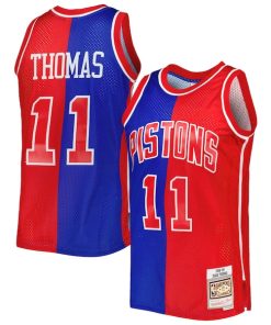 Isiah Thomas Isiah Thomas Hardwood Classics 1988/89 Split Swingman Jersey - Blue/Red