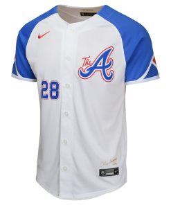 Alternative view of Matt Olson Atlanta Braves Nike Youth City Connect Limited Player Jersey - White