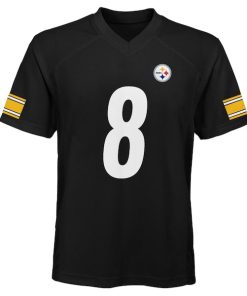 Alternative view of Aaron Rodgers Pittsburgh Steelers Outerstuff Youth Replica Player Jersey - Black