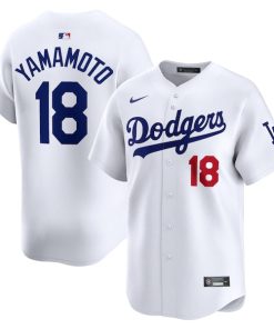 Yoshinobu Yamamoto Los Angeles Dodgers Nike Home Limited Player Jersey - White