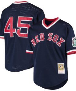Pedro Martinez Boston Red Sox Youth Cooperstown Collection Mesh Batting Practice Jersey - Navy