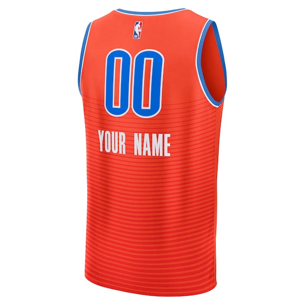 Oklahoma City Thunder Fast Break Custom Jersey - Statement Edition - Orange - Image 3