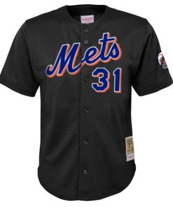 Alternative view of Mike Piazza New York Mets  Toddler Cooperstown Collection?Mesh Batting Practice Jersey - Black