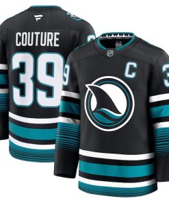 Alternative view of Logan Couture San Jose Sharks  Alternate Premium Jersey - Black/Teal