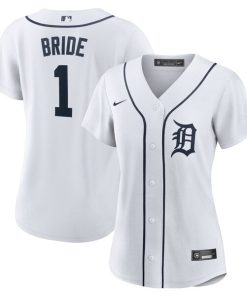 Detroit Tigers Nike Women's #1 Bride Home Replica Jersey - White