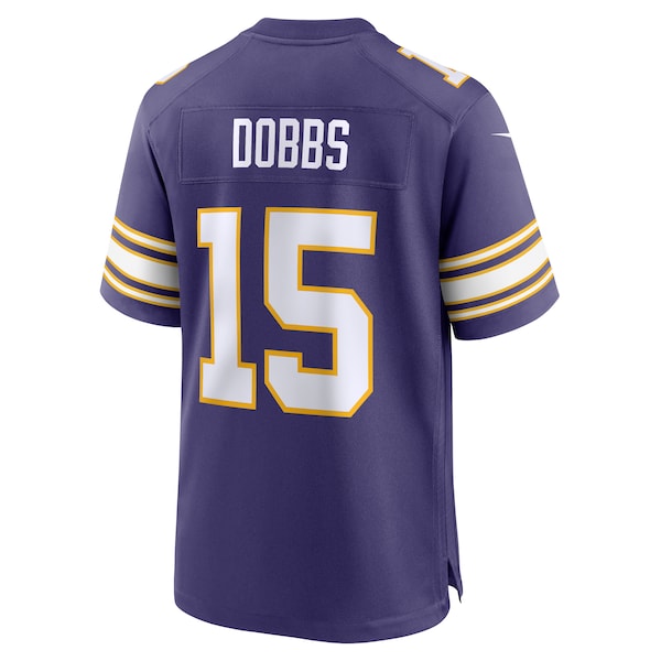 Joshua Dobbs Minnesota Vikings Nike Alternate Game Jersey - Purple - Image 3
