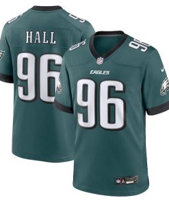 Gabe Hall Philadelphia Eagles Nike Team Game Jersey - Midnight Green
