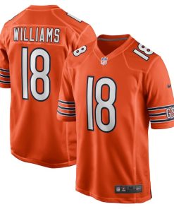 Caleb Williams Chicago Bears Nike Alternate 2024 NFL Draft First Round Pick Player Game Jersey - Orange/White