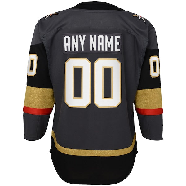 Vegas Golden Knights Youth Alternate Premier Custom Jersey - Gray - Image 3