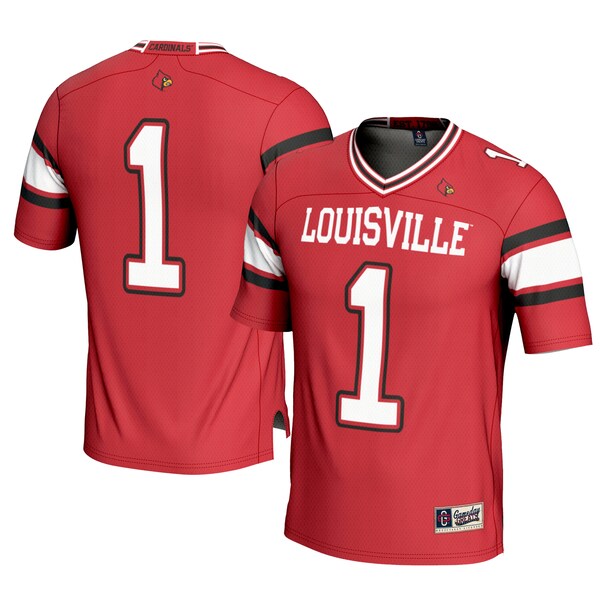 #1 Louisville Cardinals GameDay Greats Youth Football Jersey - Red/White/Black - Image 3