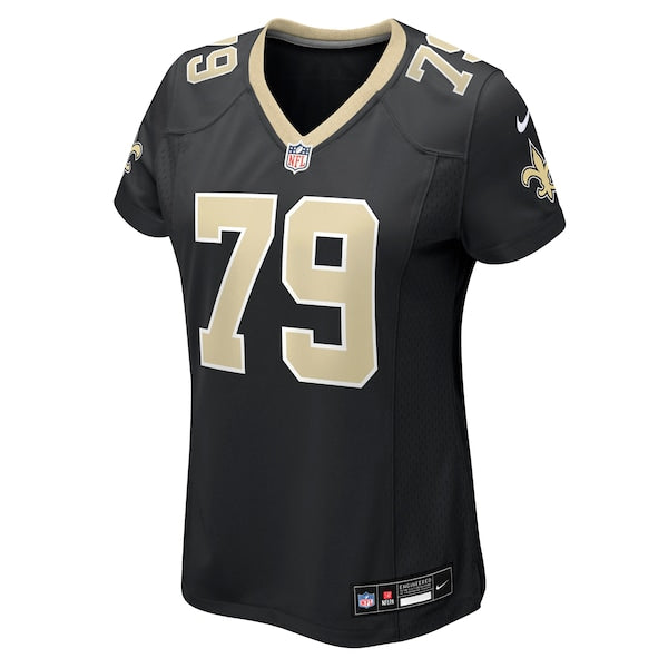 Luke Fortner New Orleans Saints Nike Women's Team Game Jersey - Black - Image 2