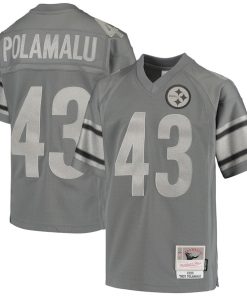Troy Polamalu Pittsburgh Steelers Youth 2005 Retired Player Metal Replica Jersey - Charcoal