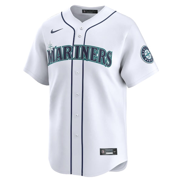 George Kirby Seattle Mariners Nike Home Limited Player Jersey - White - Image 2