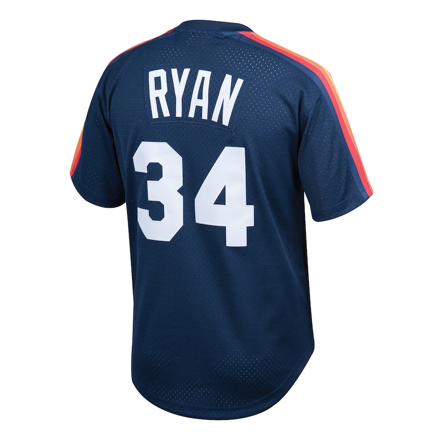Nolan Ryan Houston Astros Youth Cooperstown Collection Mesh Batting Practice Jersey - Navy - Image 3
