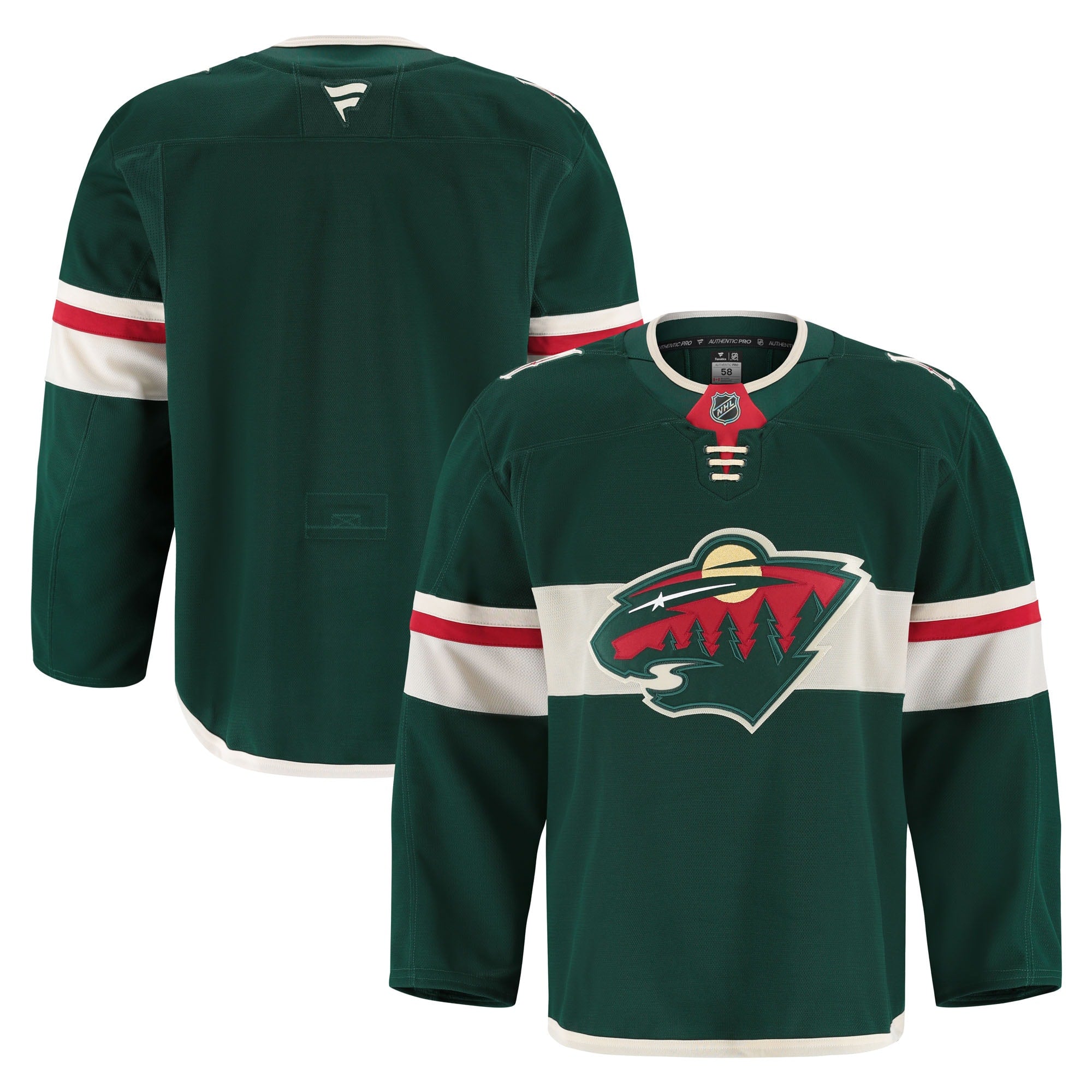 Minnesota Wild 25th Anniversary Authentic Pro Jersey - White/Green - Image 6