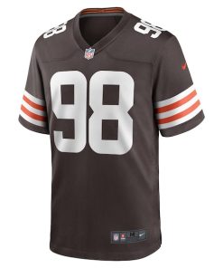 Alternative view of Trysten Hill Cleveland Browns Nike Game Jersey - Brown