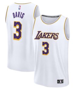 Anthony Davis Los Angeles Lakers  Youth Fast Break Replica Player Jersey - Association Edition - White