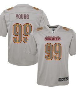 Chase Young Washington Commanders Nike Youth Atmosphere Fashion Game Jersey - Gray