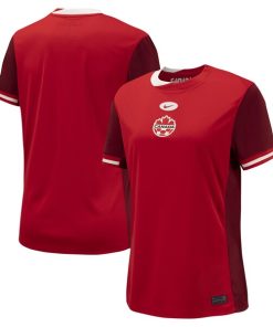 Canada Soccer Nike Women's 2024 Home Replica Jersey - Red